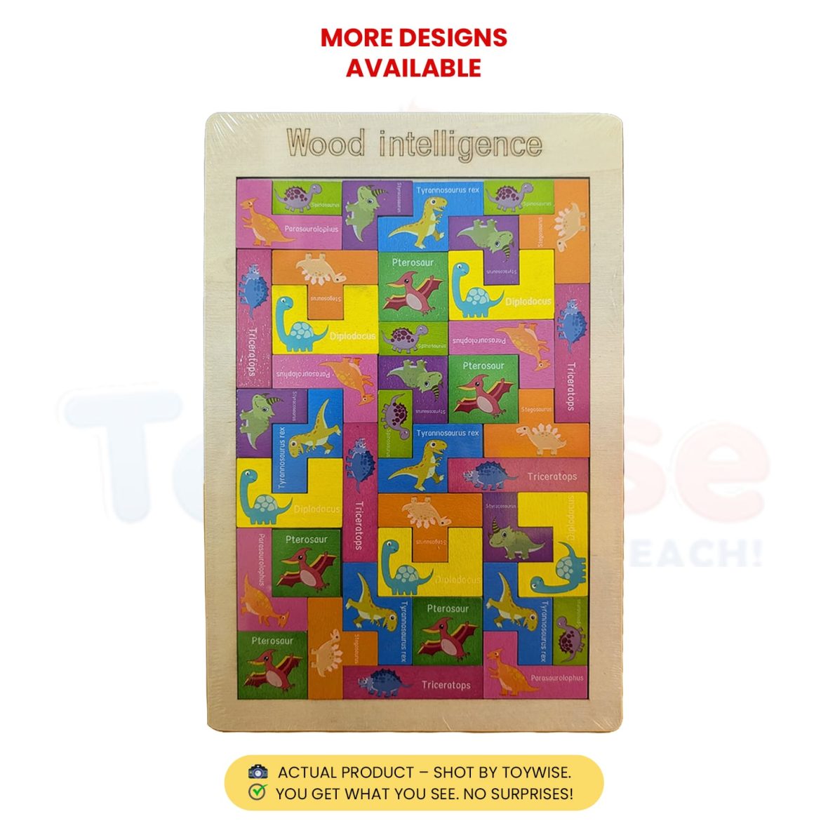 Tetris-Style Wooden Puzzle Board – Montessori Logic Game (Multiple Designs Available)