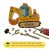 excavator and boat screw toy