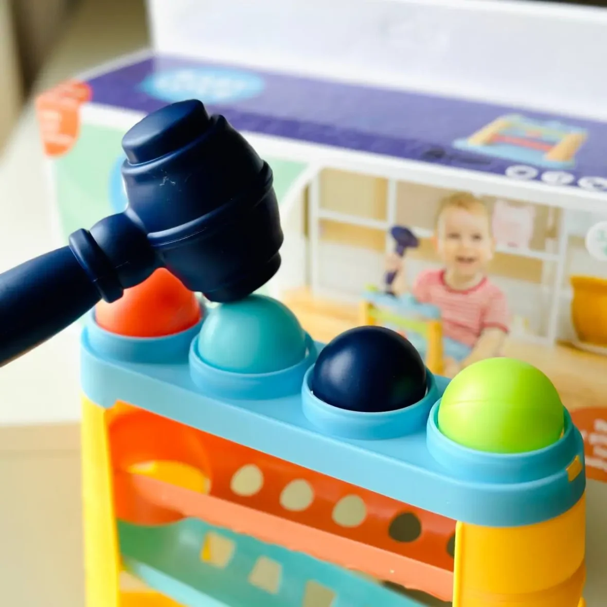 Hammering & Pounding Ball Drop Toy for Toddlers (Sensory & Motor Skills)