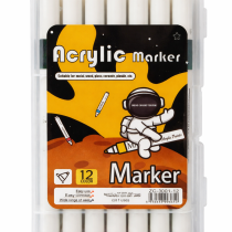 12 color acrylic marker set for kids art supplies