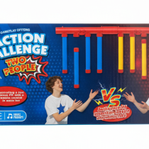 Put your speed to the test with the Reaction Challenge Game! Featuring 2-player VS mode, wireless remote control, and voice prompts. Perfect for reflex training and family fun.